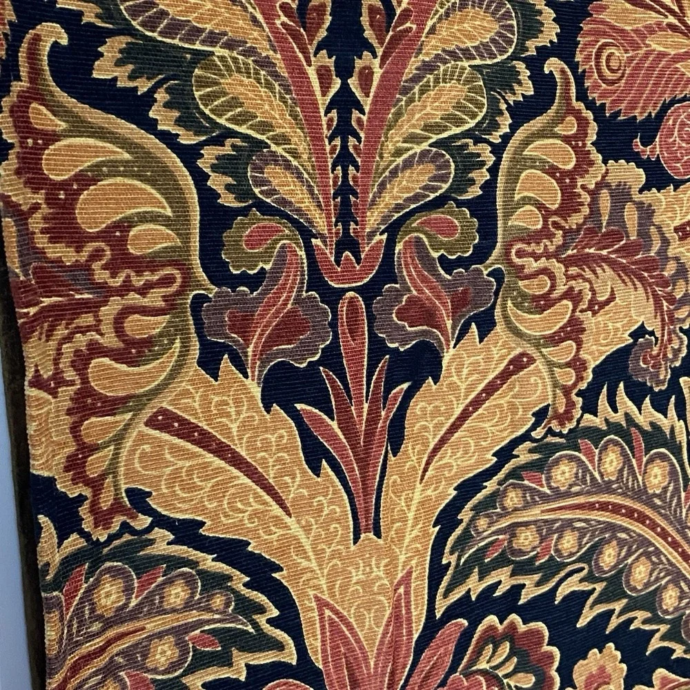 India's Heritage Curtain Set Green Multi Brocade Silk Tab 41x118‎ Room Darkening